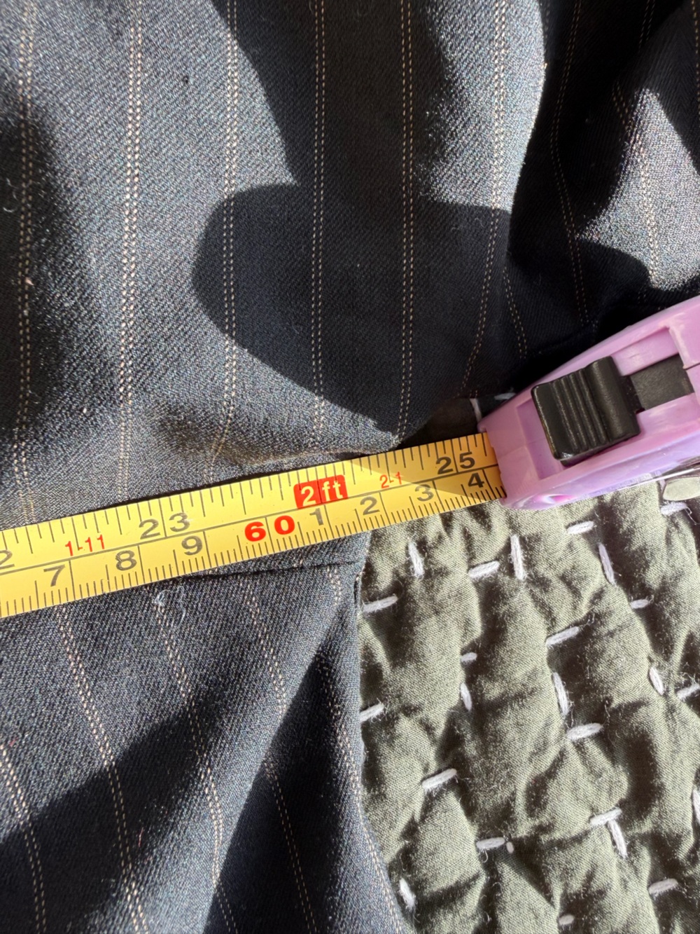 Ganni Black Pinstripe Blazer with Gold-Tone Buttons - Picture 11 of 12